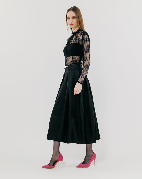 TAFFETA COCOON SKIRT