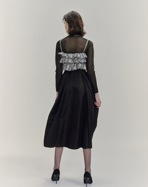 TAFFETA COCOON SKIRT