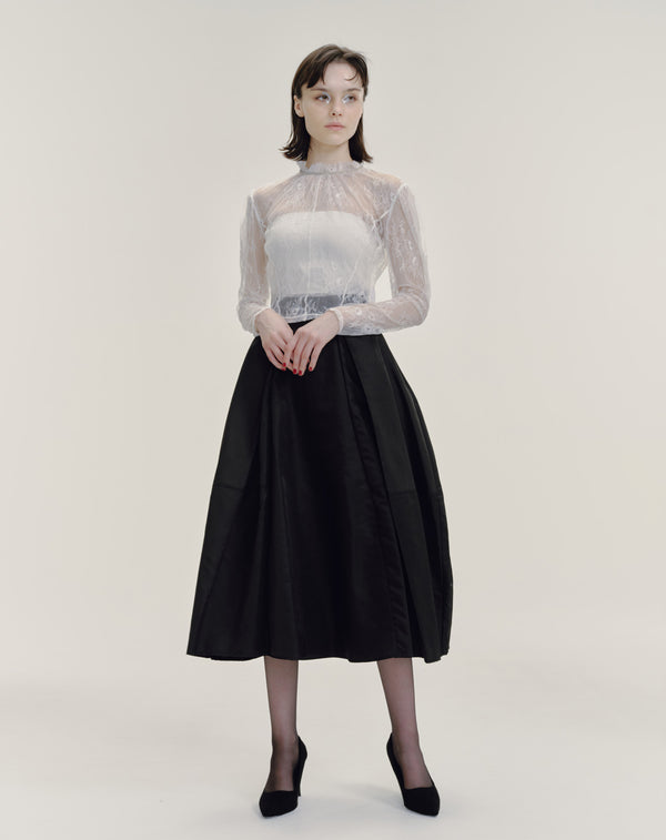 TAFFETA COCOON SKIRT