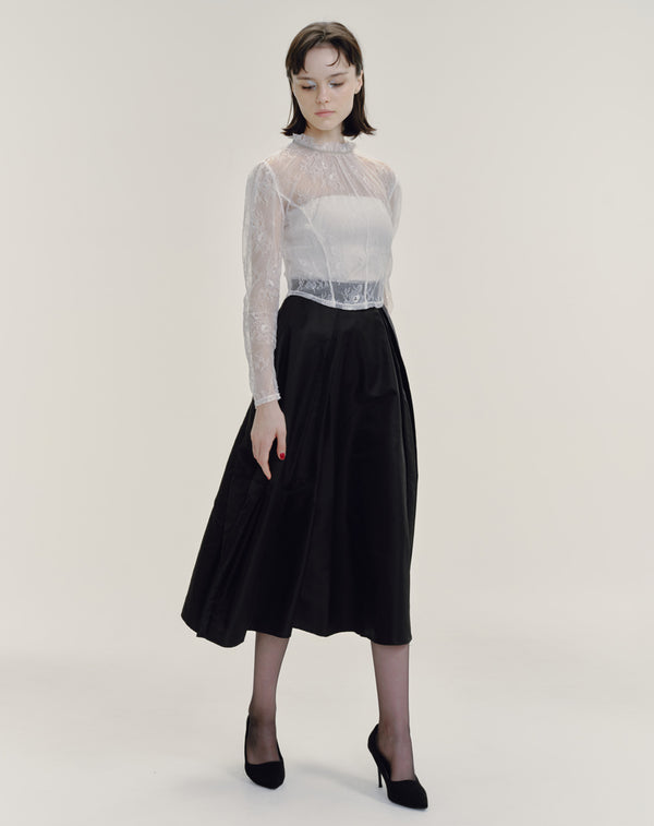 TAFFETA COCOON SKIRT