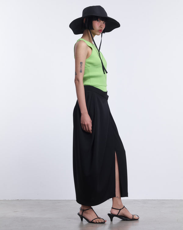 SCALLOPED-EDGE TAFETTA HAT