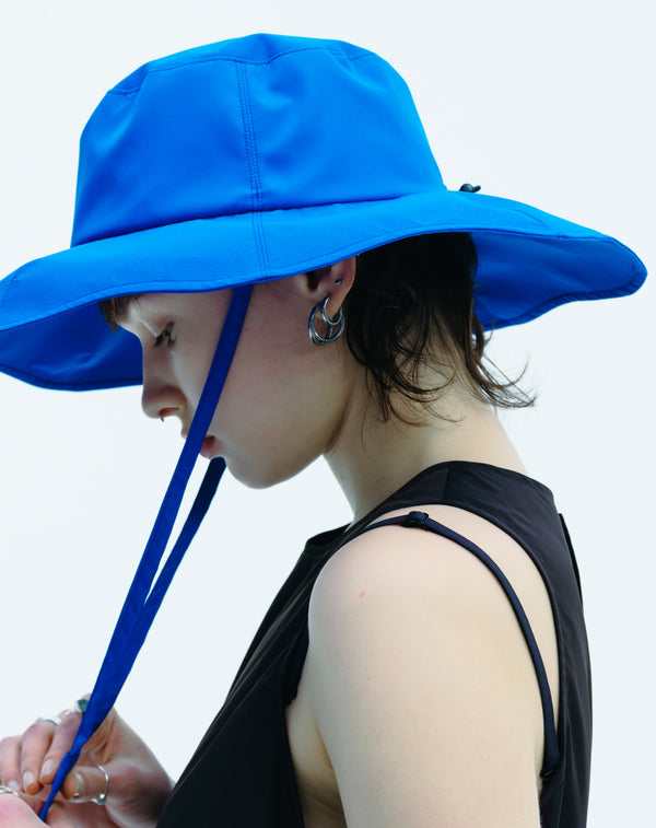 SCALLOPED-EDGE TAFETTA HAT