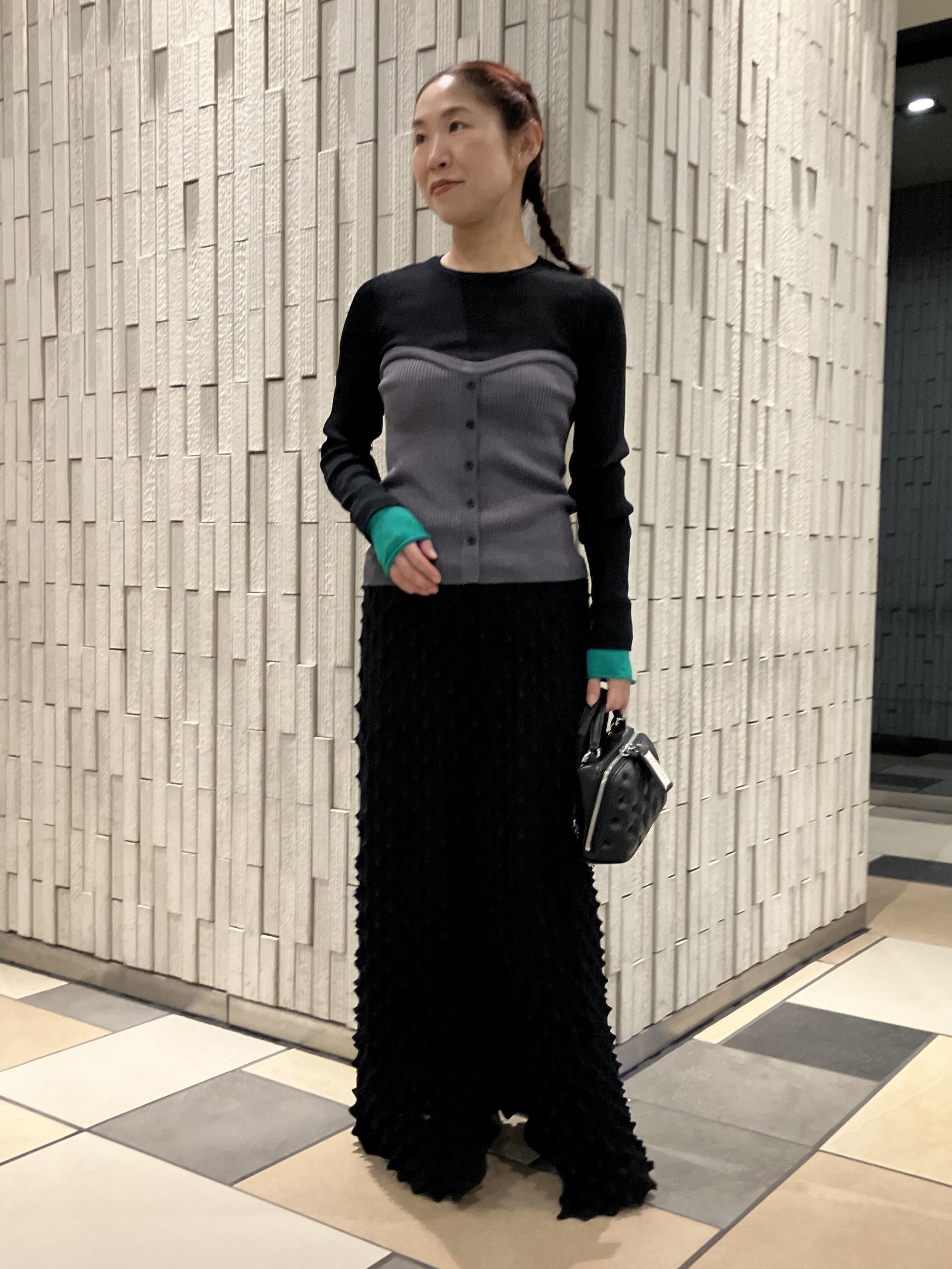 BUSTIER DOCKING RIB KNIT