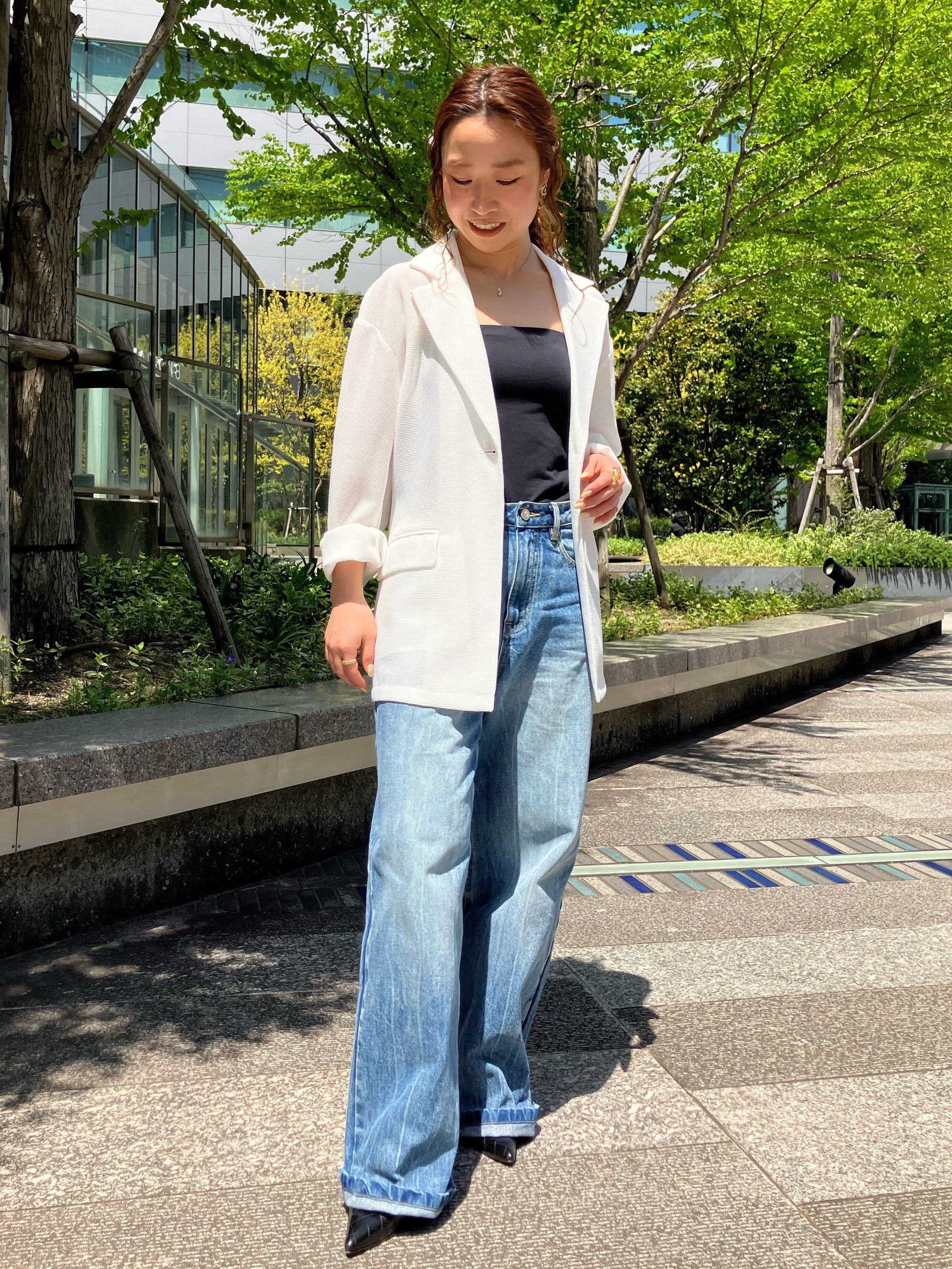 MESH WAIST FITTED JACKET
