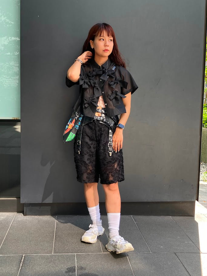 SHEER RIBBON BLOUSE