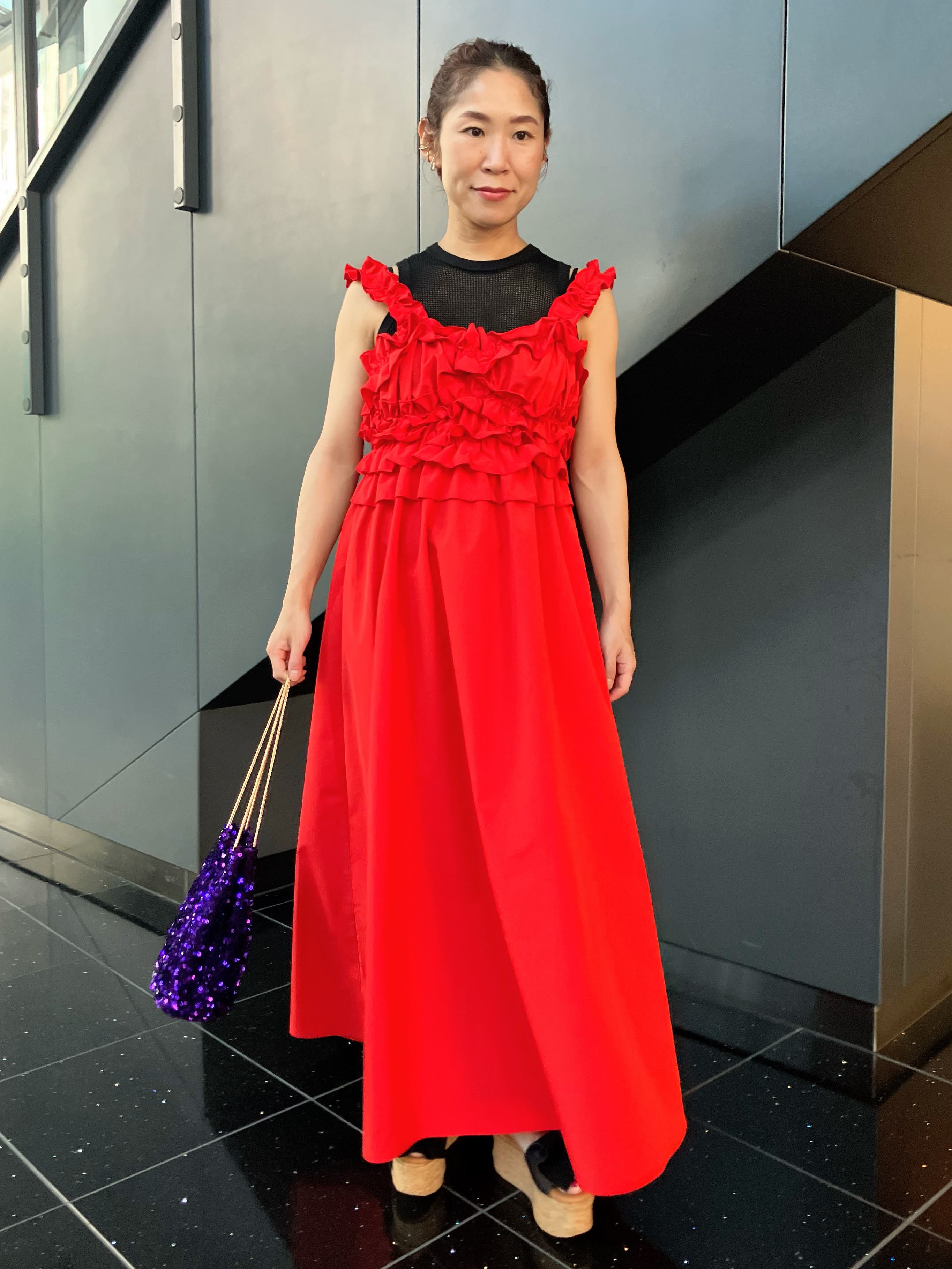 TAFFETA VOLUME RUFFLE DRESS – LAEMUSE