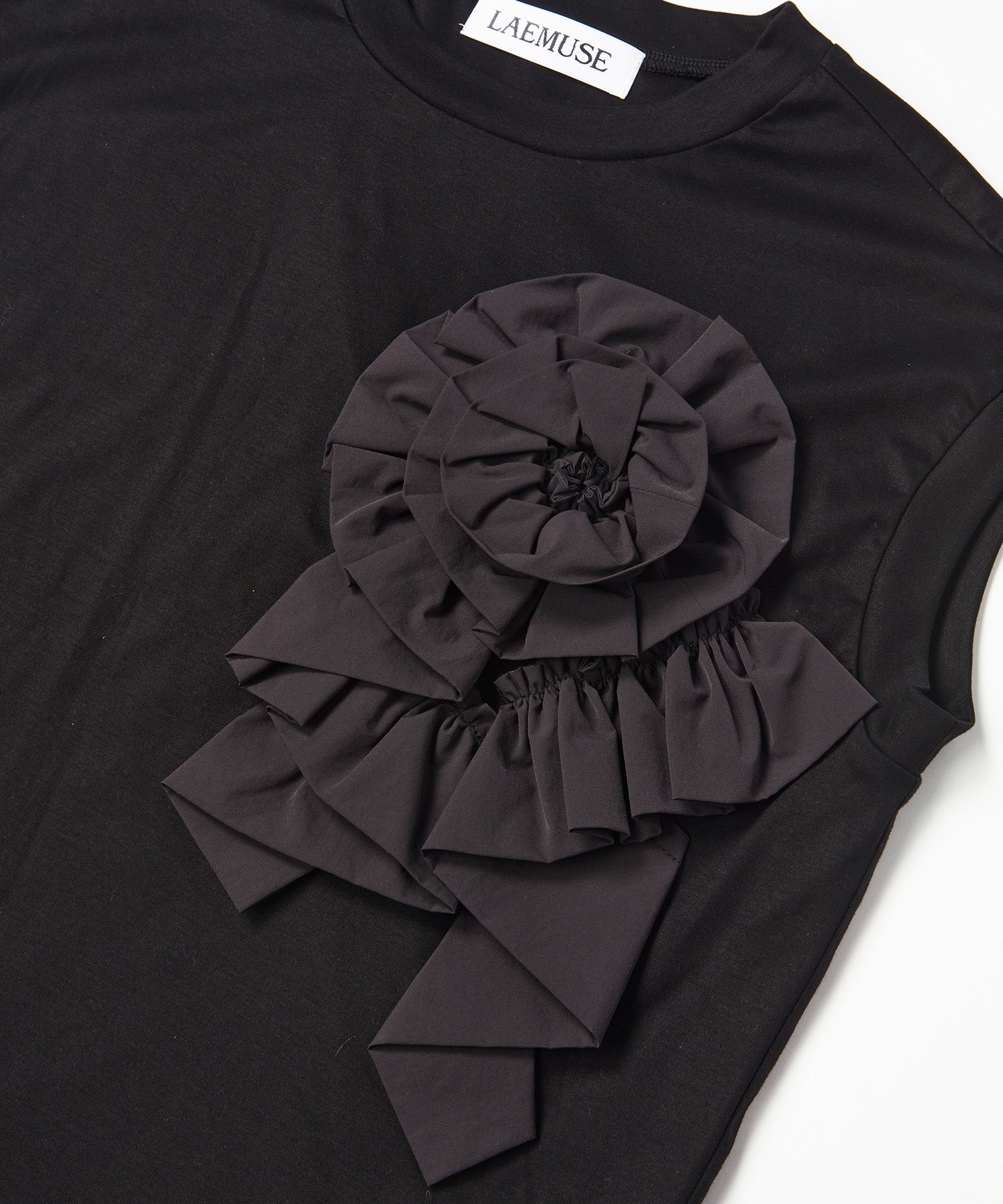 FRILL MOTIF FRENCH SLEEVE T-SHIRT