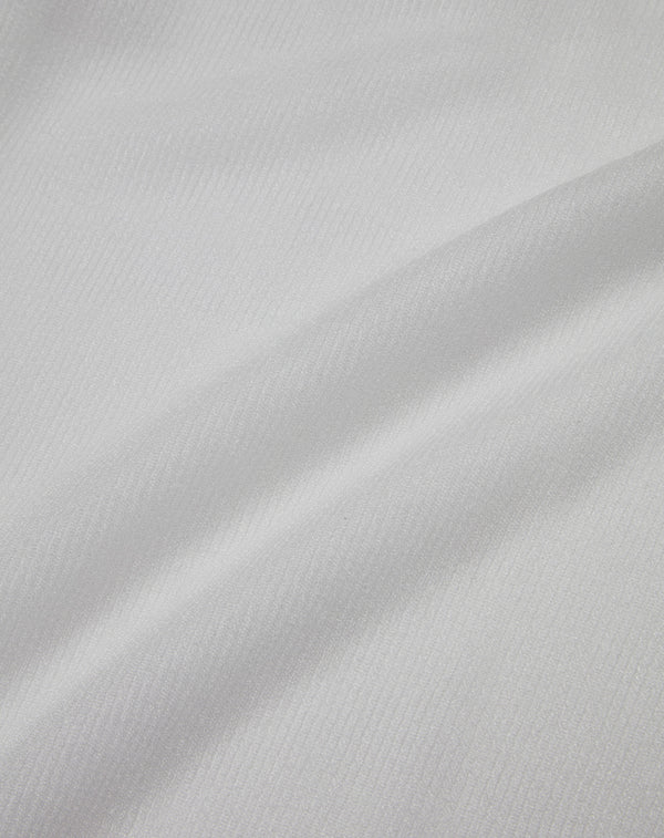 SHEER RIBBED HIGH NECK KNIT