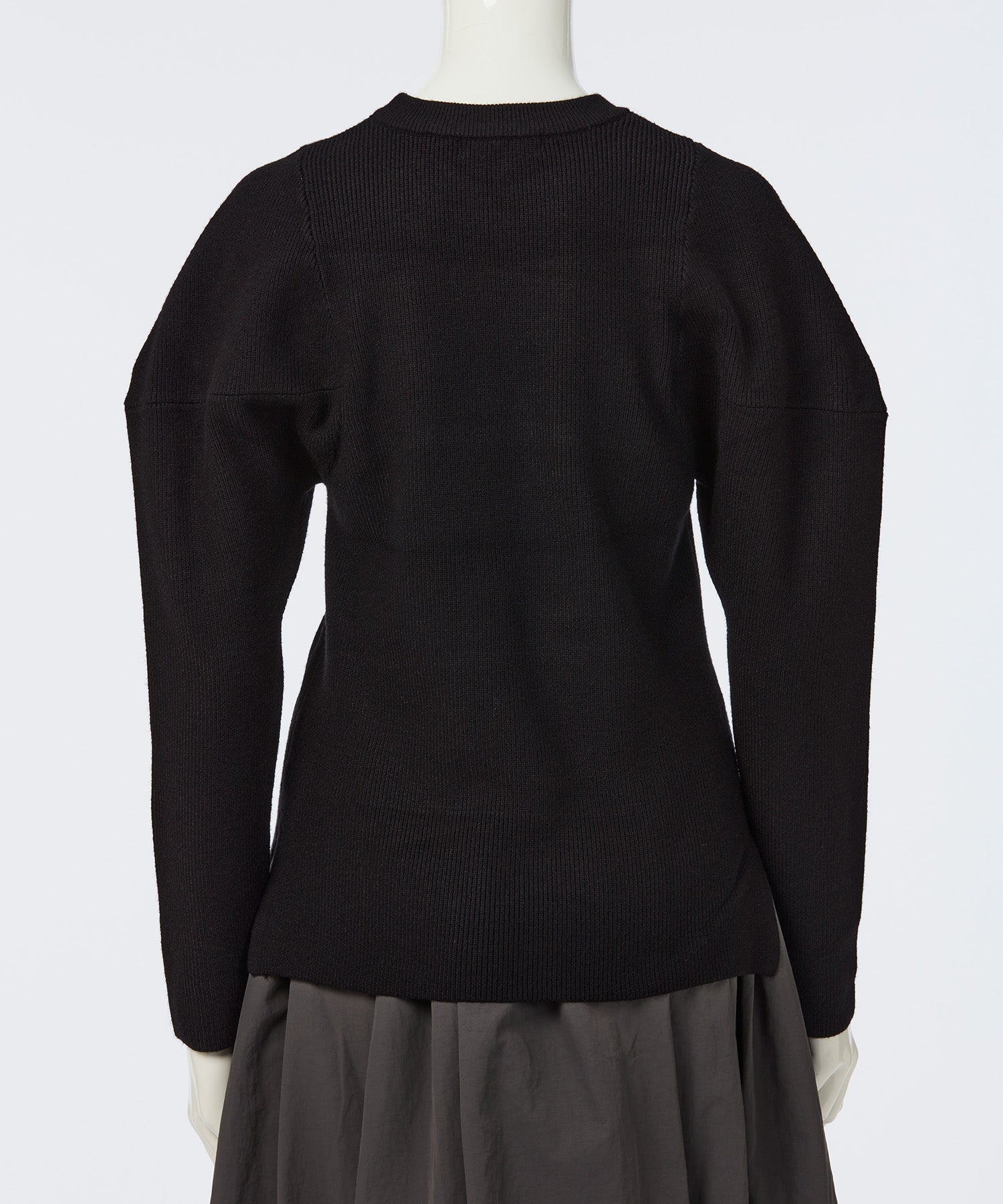 VOLUMINOUS SLEEVE KNIT PULLOVER