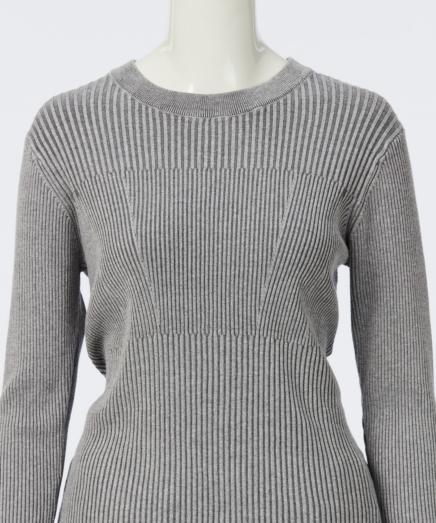 CONTRAST RIBBED KNIT PULLOVER