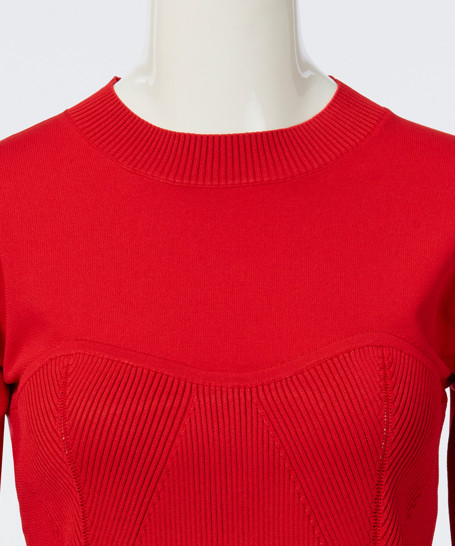 BUSTIER-DOCKING KNIT PULLOVER