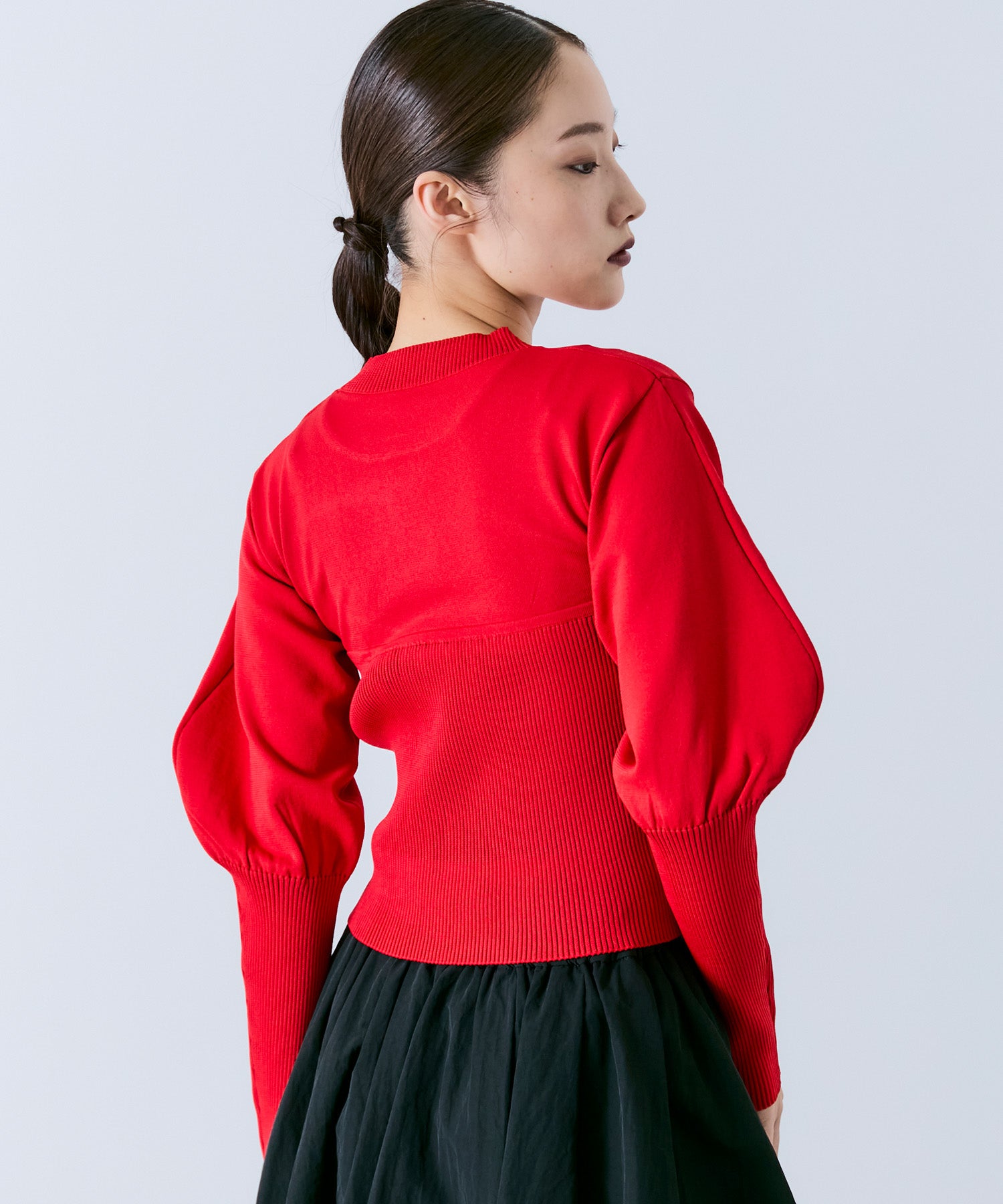 ullu様　トップス　レッド　サイズ1 BUSTIER-DOCKING KNIT PULLOVER – LAEMUSE
