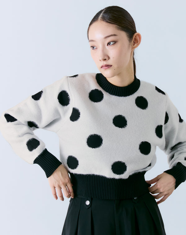 POLKA DOT KNIT TOP