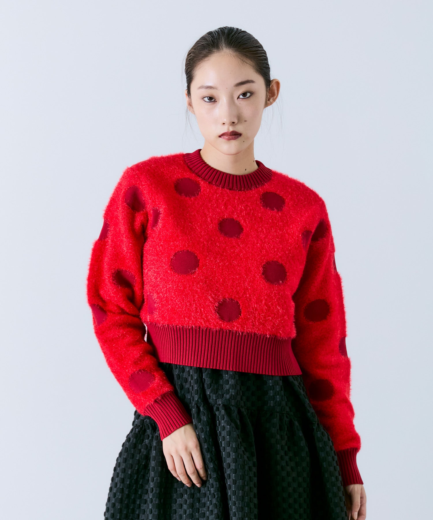 POLKA DOT KNIT TOP