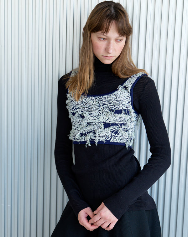 JACQUARD KNIT VEST