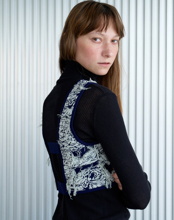 JACQUARD KNIT VEST