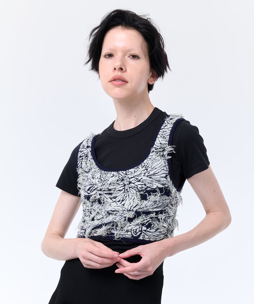 JACQUARD KNIT VEST