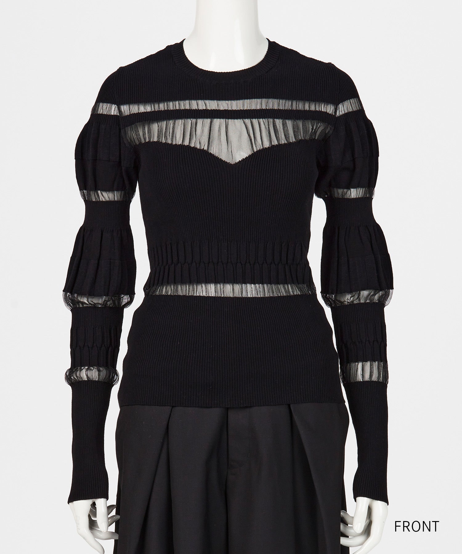 SHEER PANEL PULLOVER