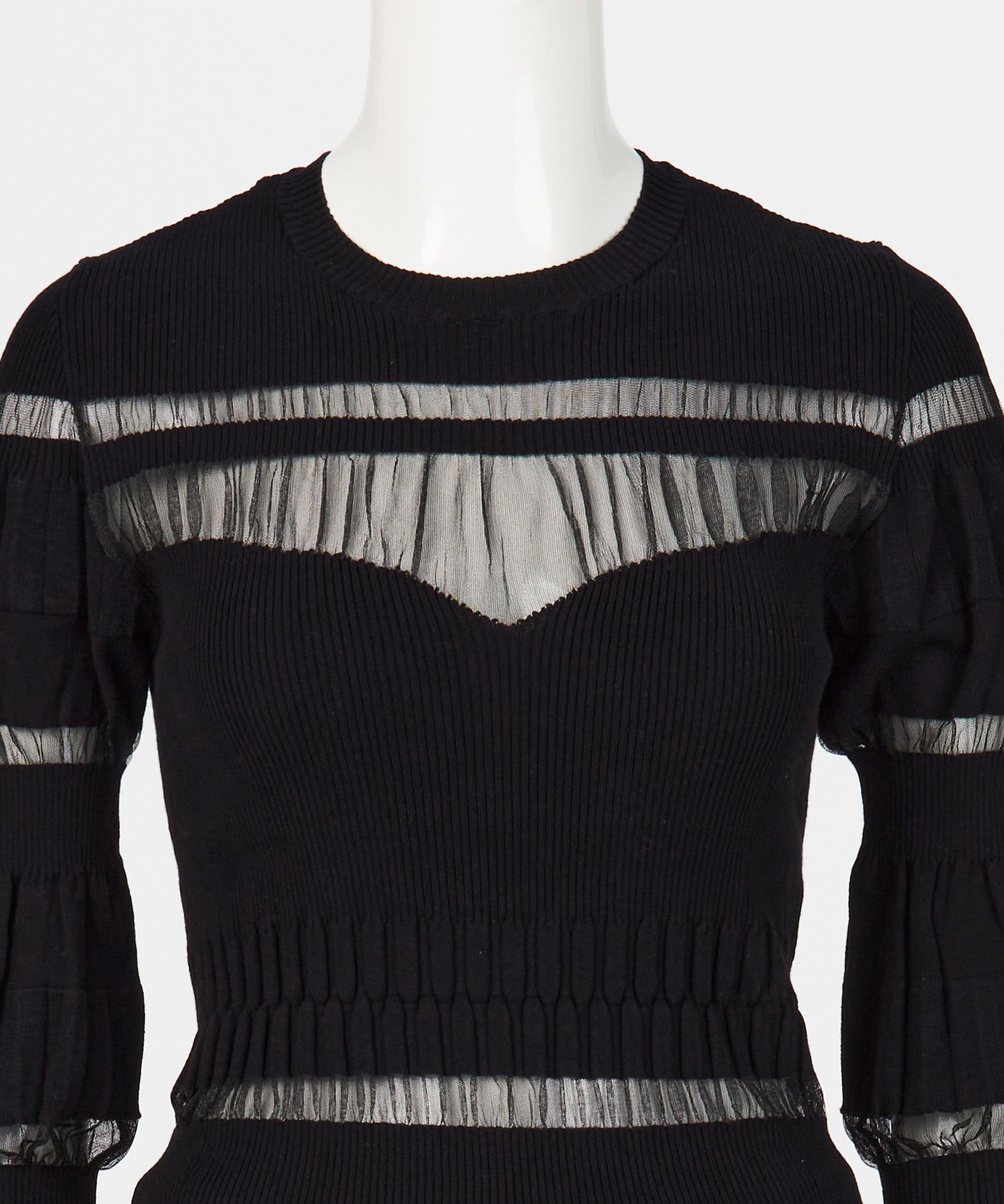 SHEER PANEL PULLOVER