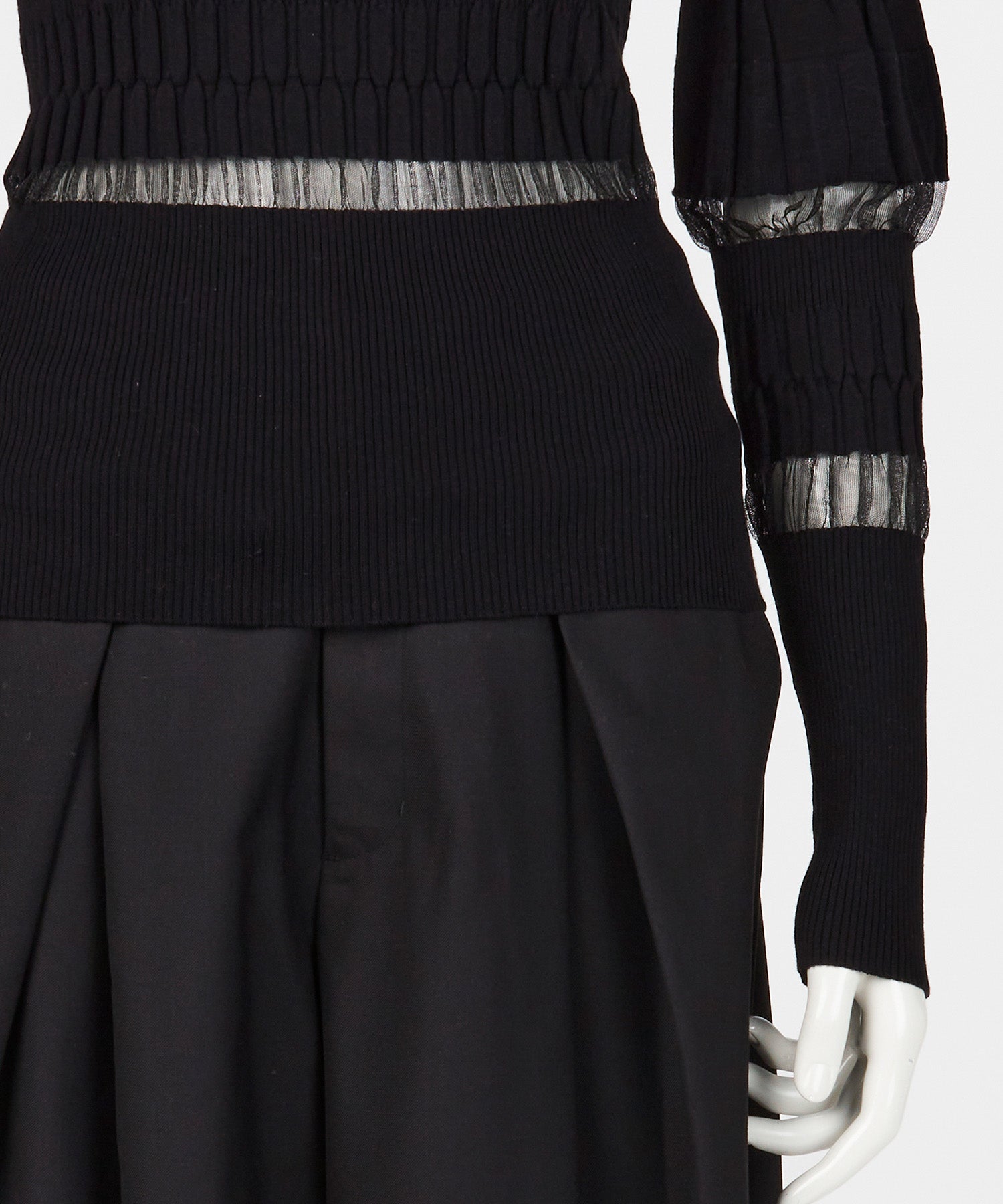 SHEER PANEL PULLOVER