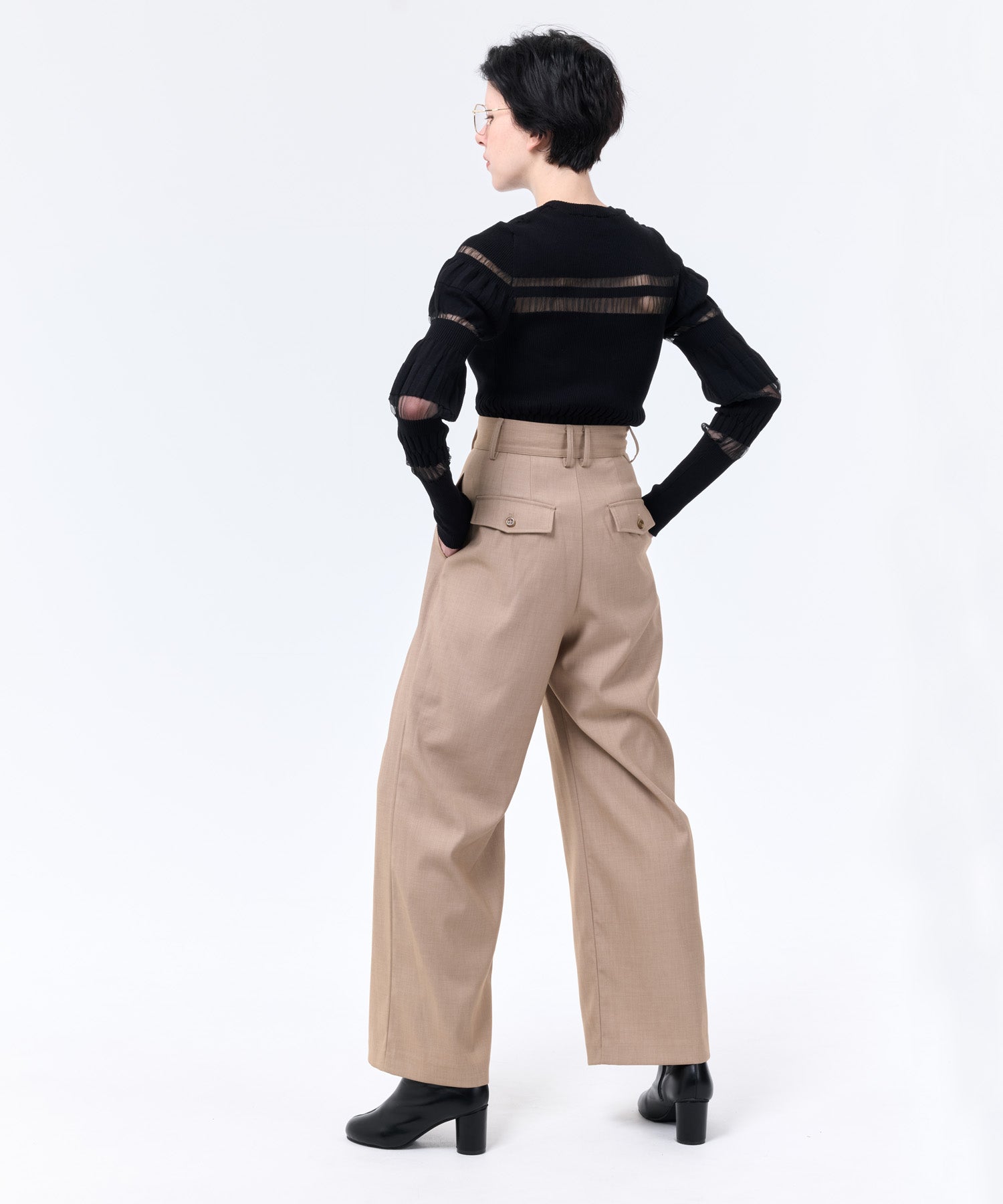 SHEER PANEL PULLOVER