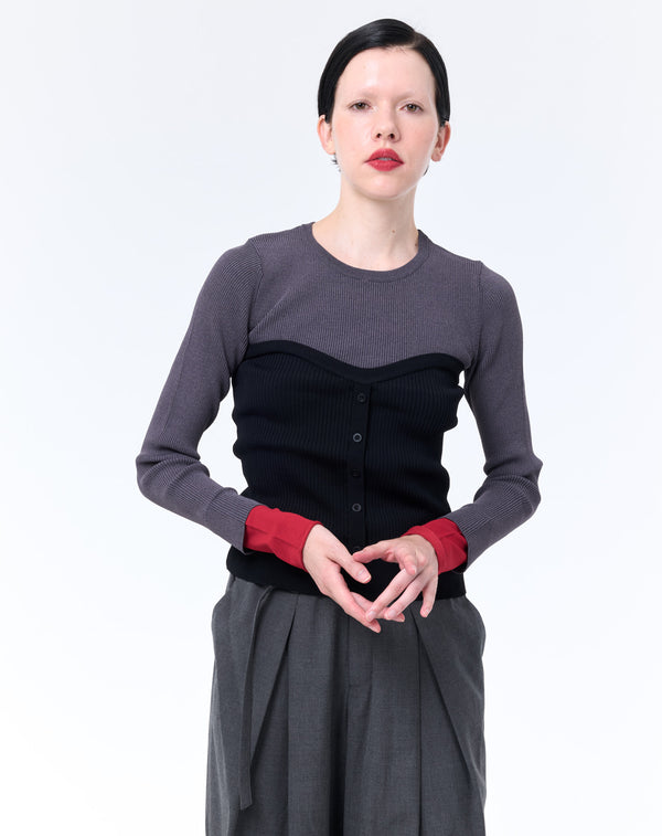 BUSTIER DOCKING RIB KNIT – LAEMUSE