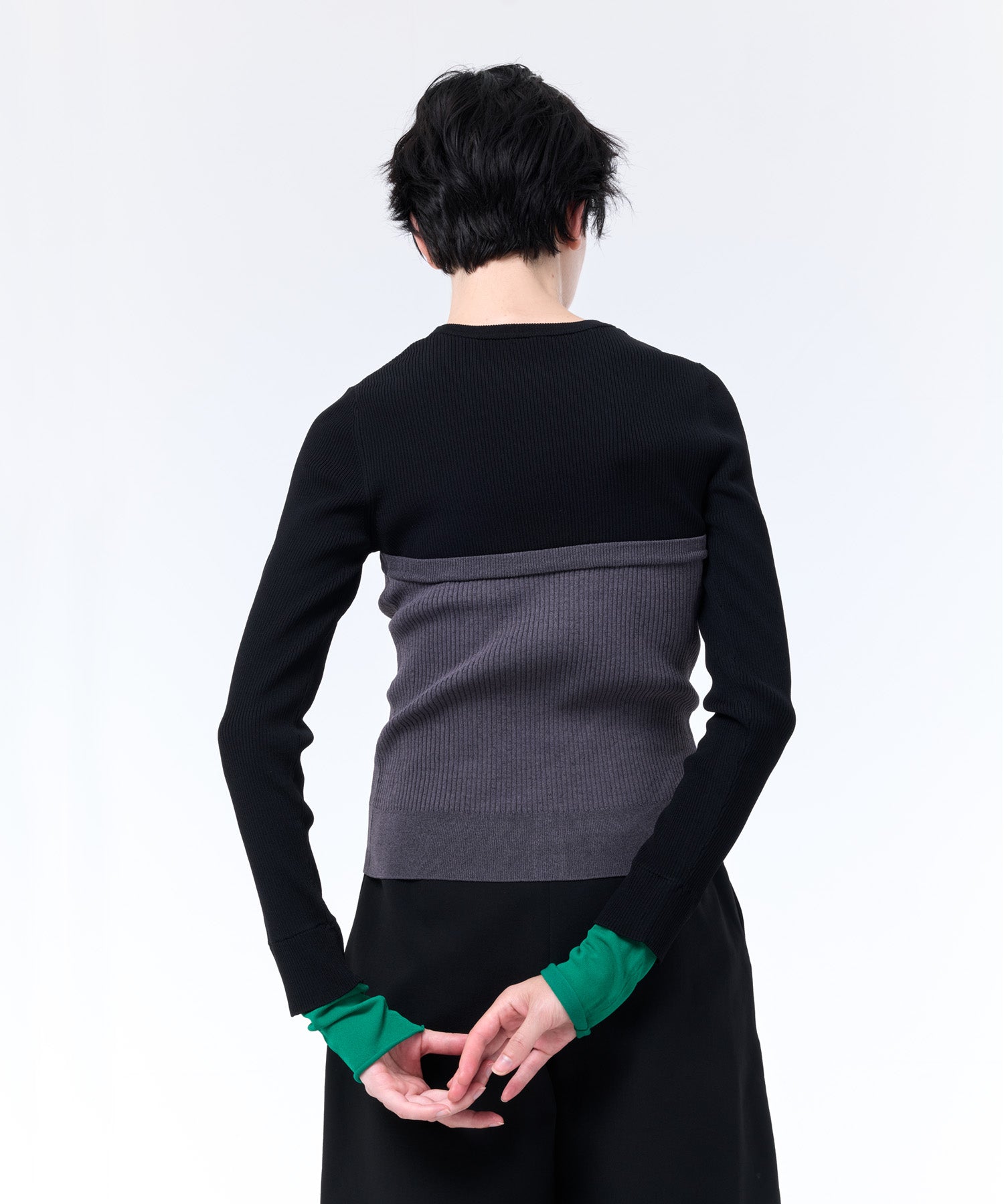 BUSTIER DOCKING RIB KNIT
