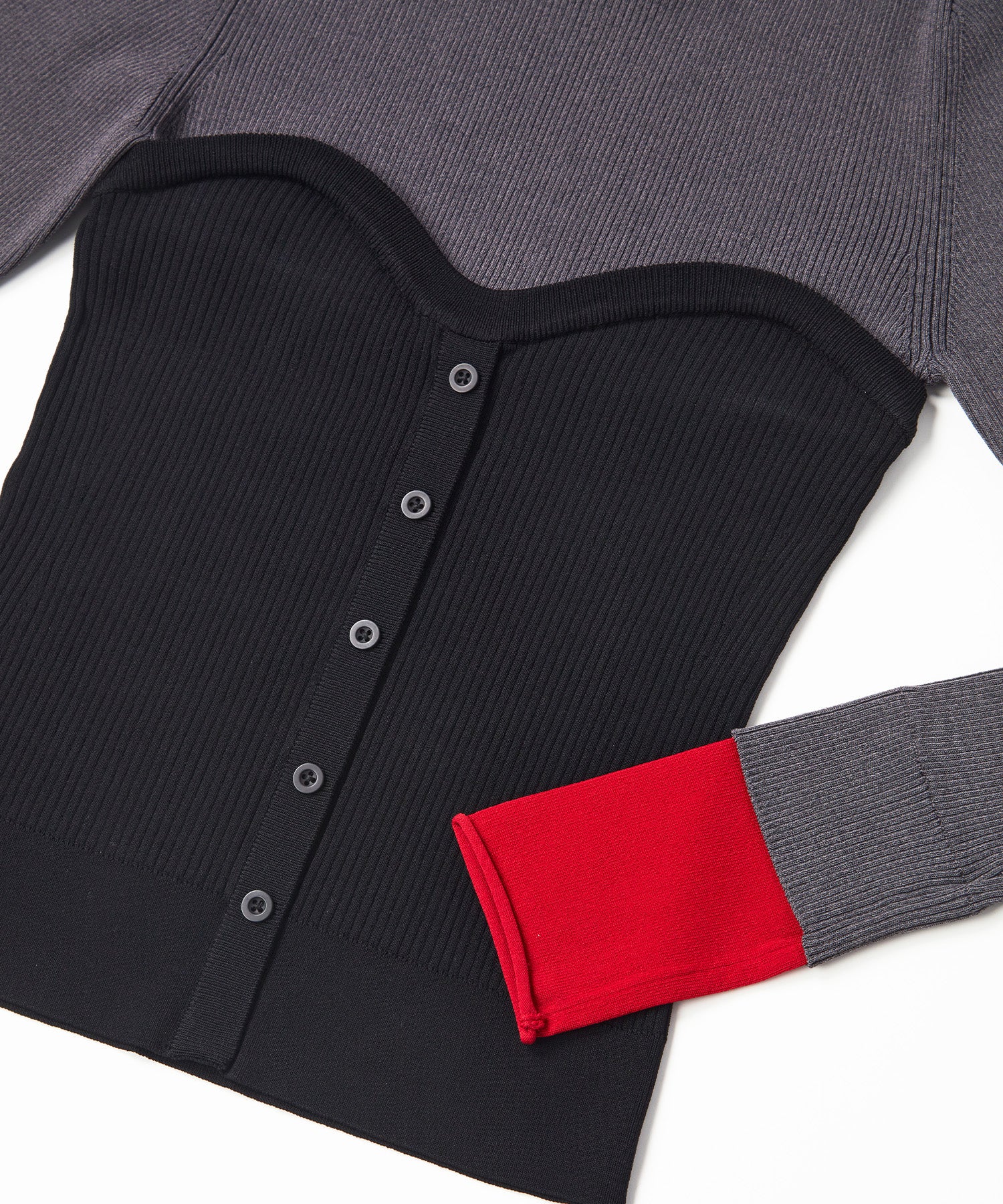 BUSTIER DOCKING RIB KNIT