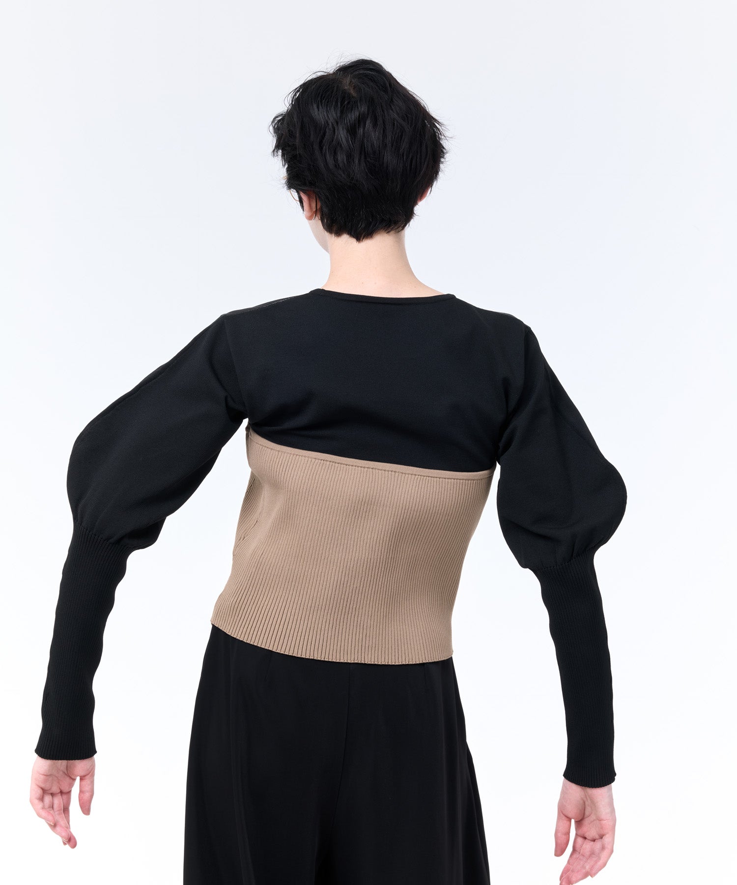 SHEER × SPONDISH BUSTIER COMBINATION KNIT