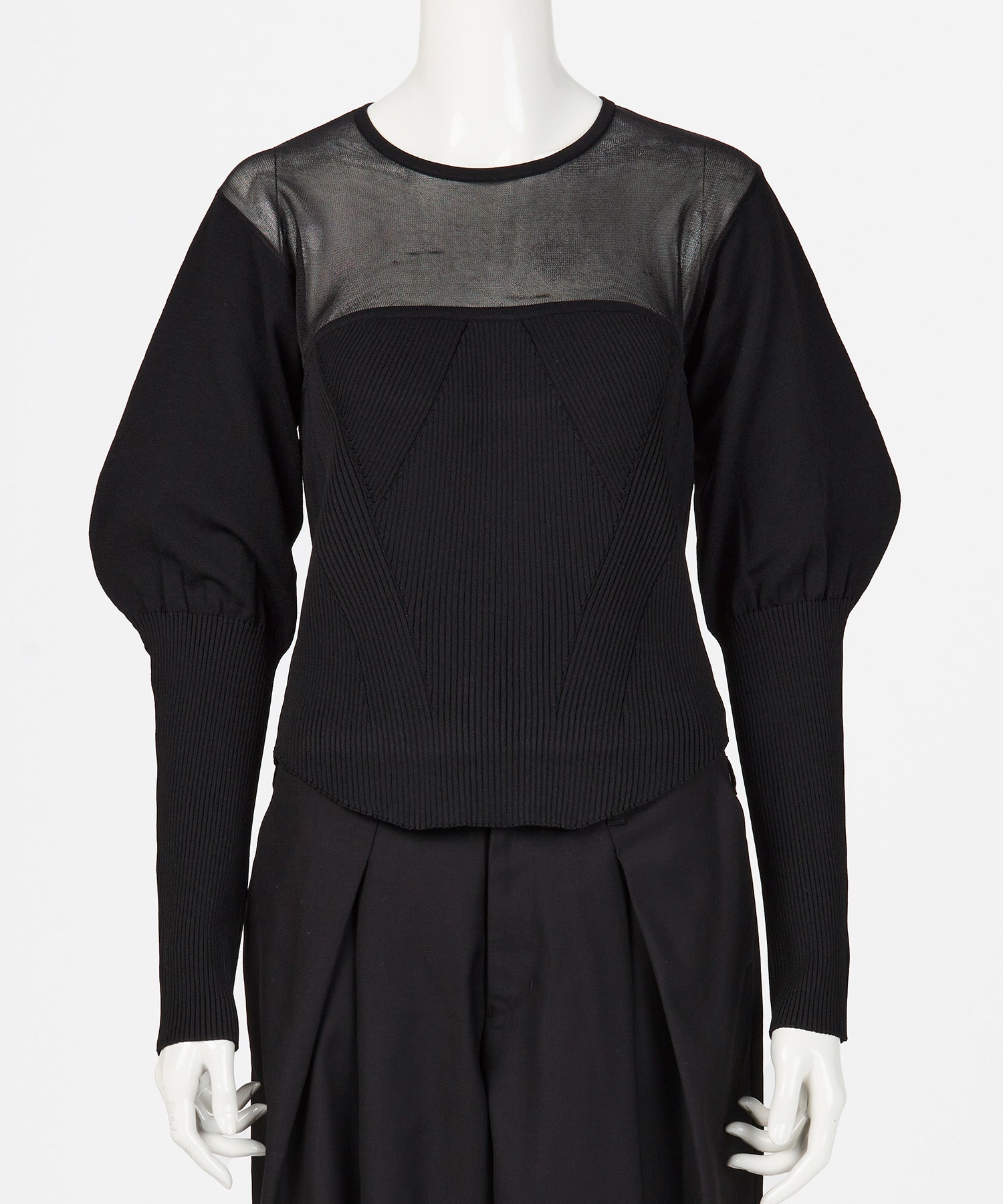 SHEER × SPONDISH BUSTIER COMBINATION KNIT