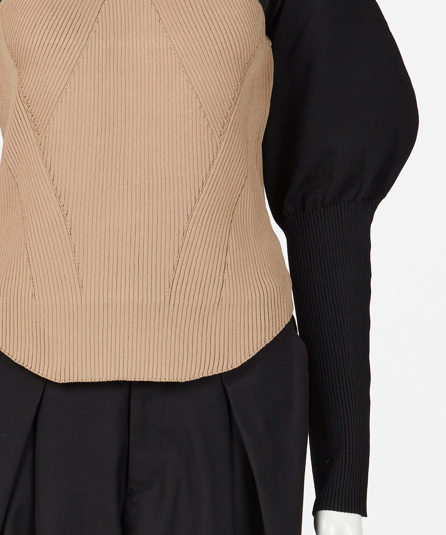 SHEER × SPONDISH BUSTIER COMBINATION KNIT