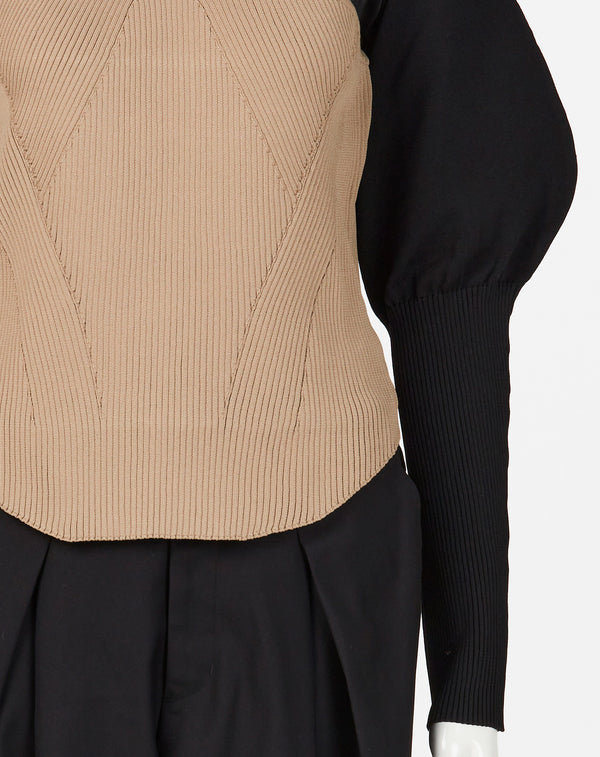 SHEER × SPONDISH BUSTIER COMBINATION KNIT
