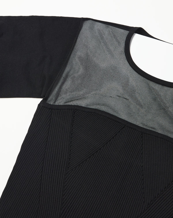 SHEER × SPONDISH BUSTIER COMBINATION KNIT