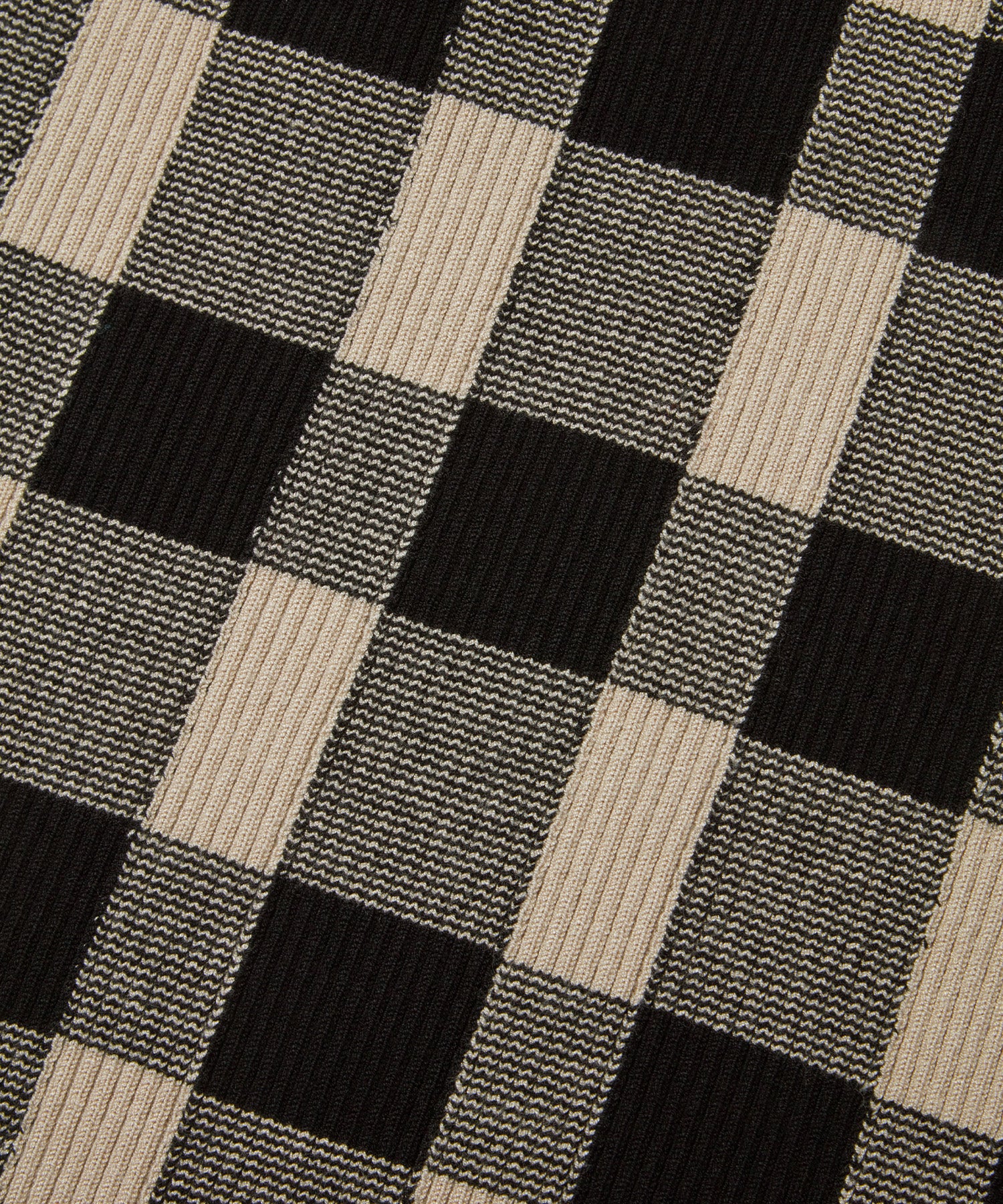 JACQUARD CHECK HIGH-NECK KNIT