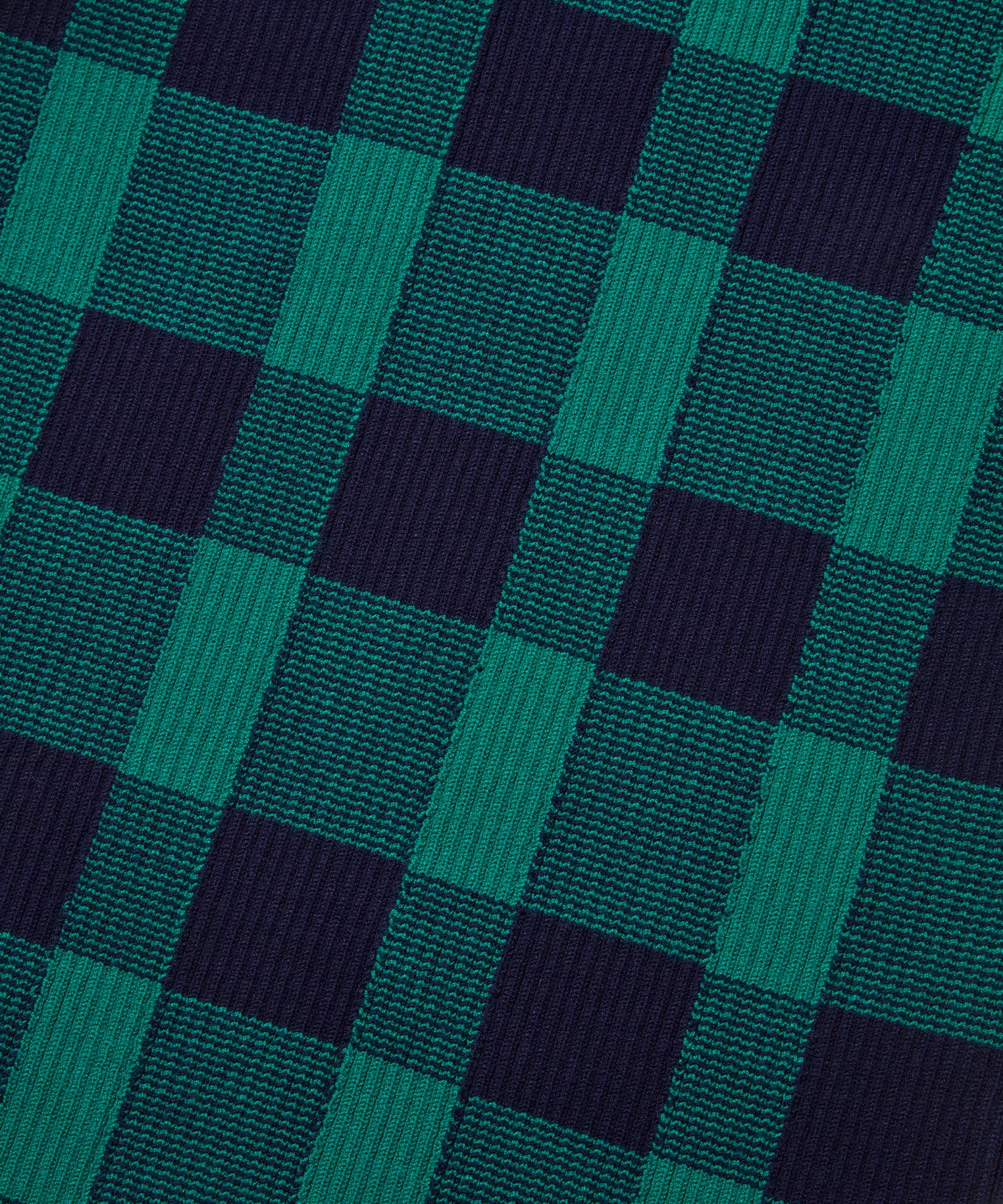 JACQUARD CHECK HIGH-NECK KNIT