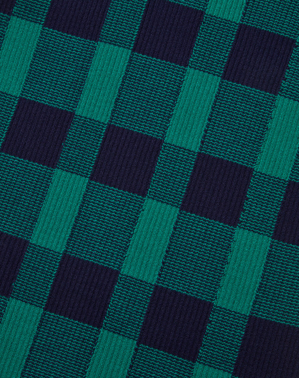 JACQUARD CHECK HIGH-NECK KNIT