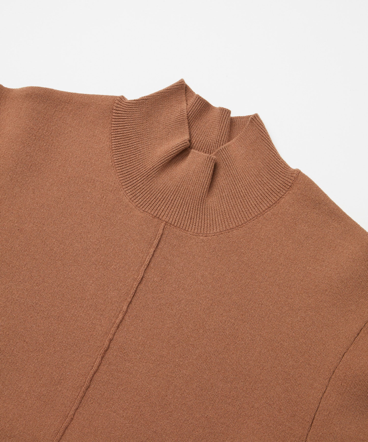 VOLUME SLEEVE HIGH NECK KNIT