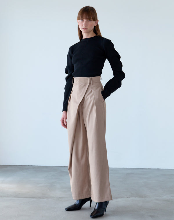 SPONDISH CURVED SLEEVE KNIT