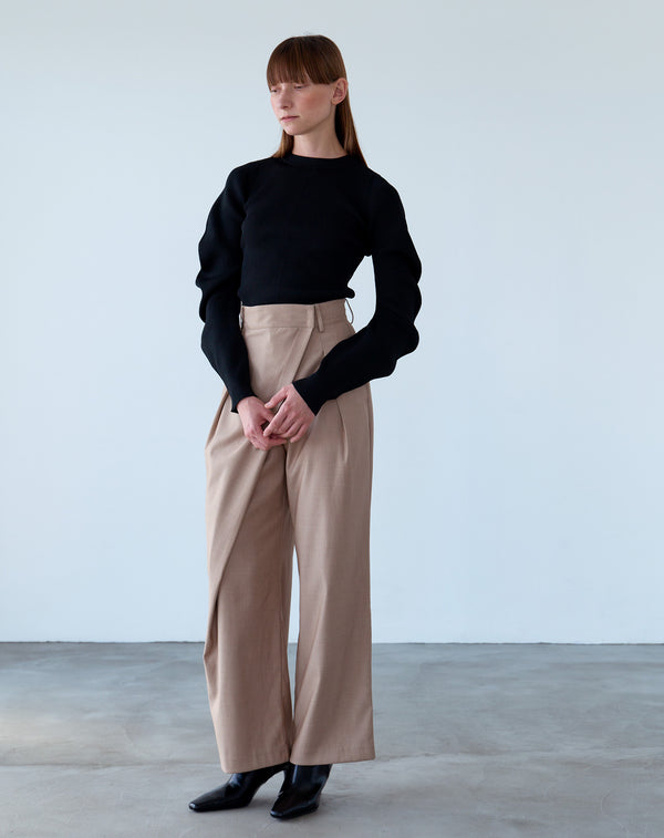 SPONDISH CURVED SLEEVE KNIT