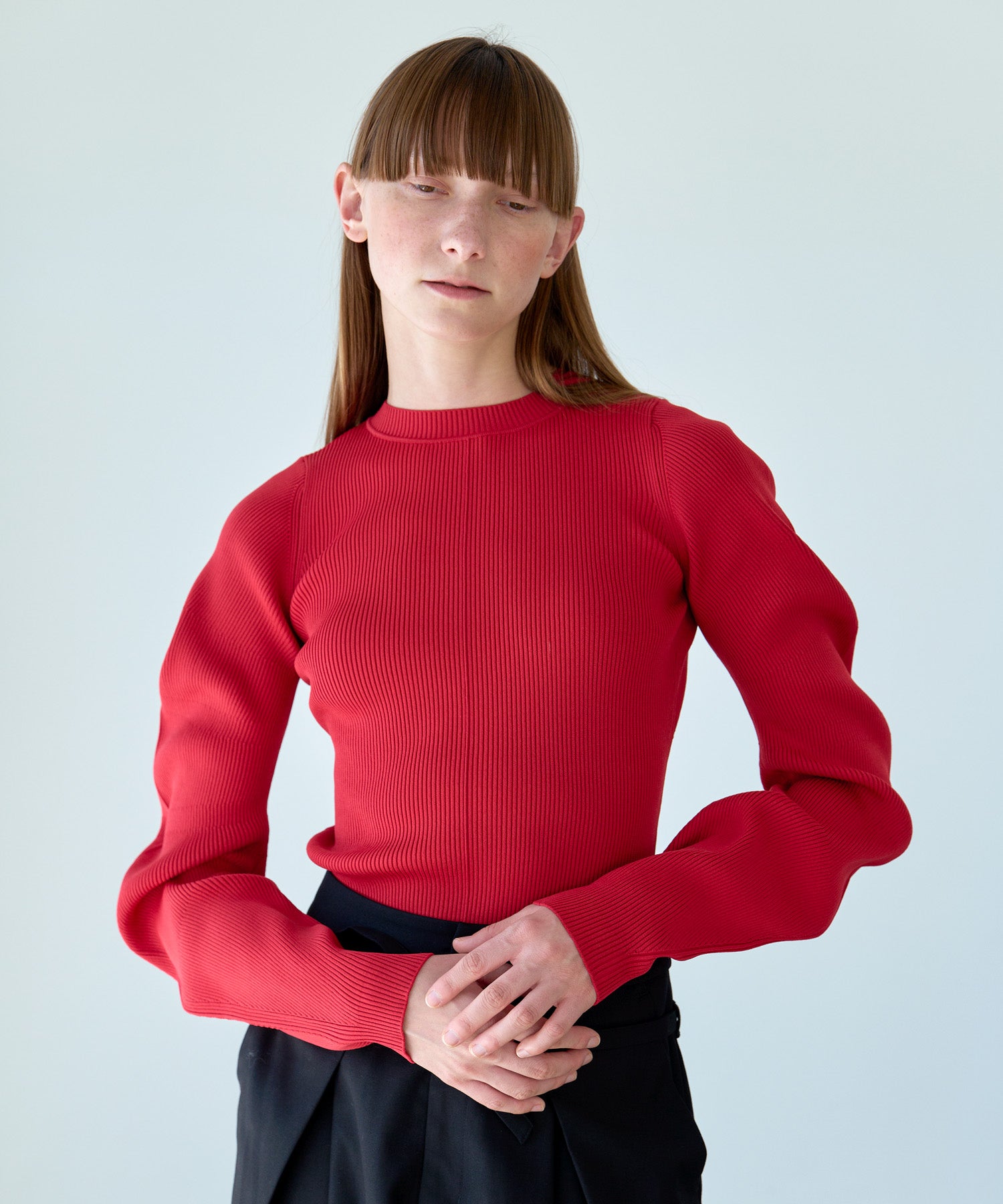 SPONDISH CURVED SLEEVE KNIT