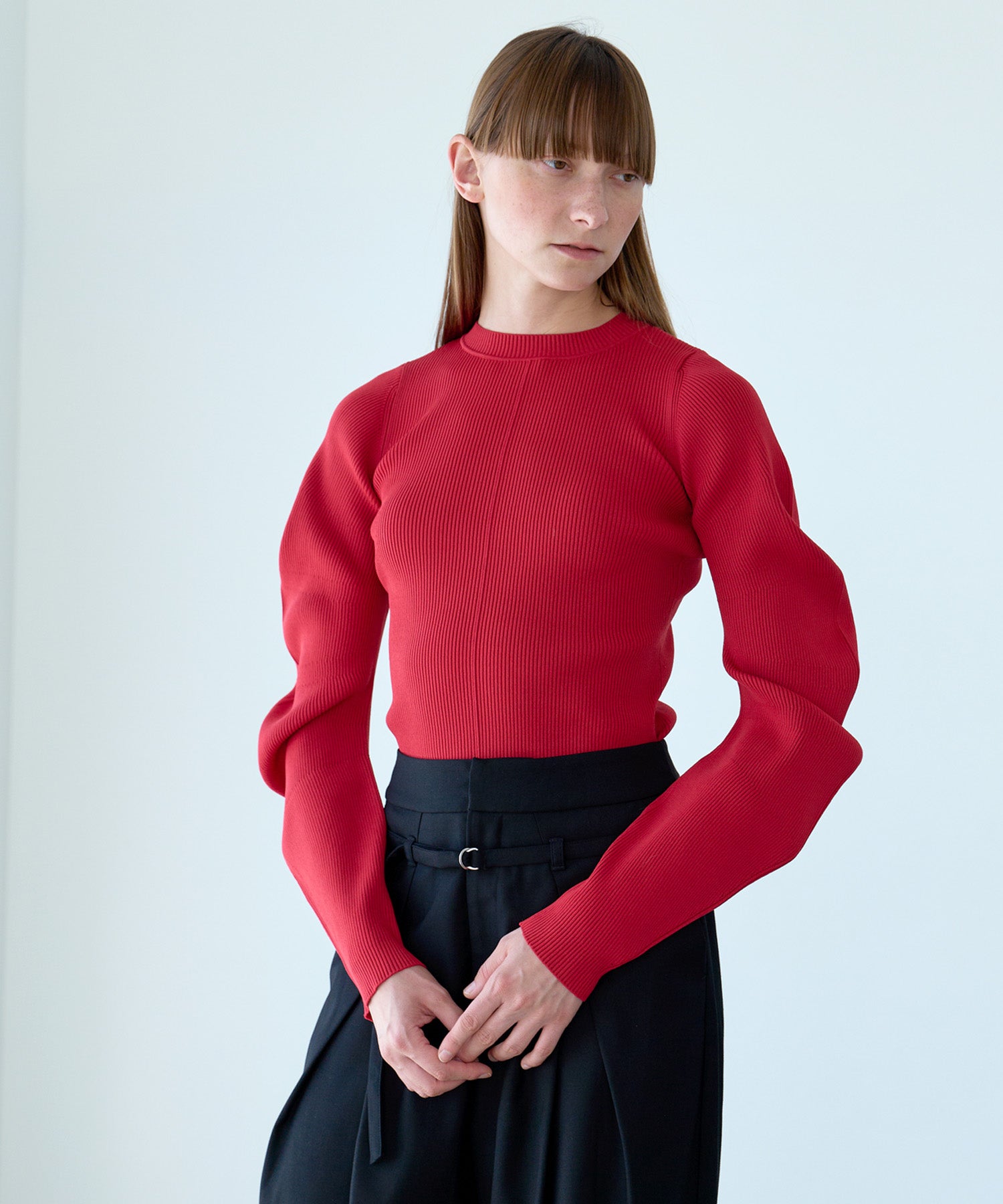 SPONDISH CURVED SLEEVE KNIT