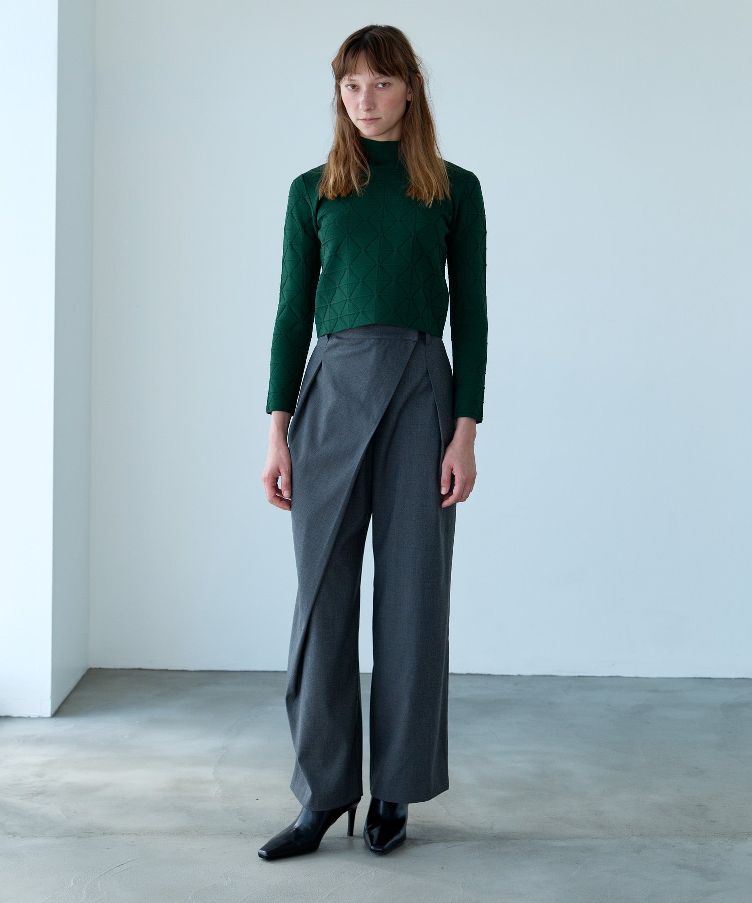 JACQUARD HIGH-NECK KNIT