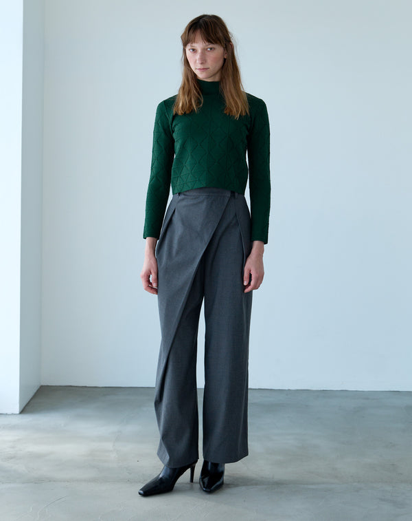 JACQUARD HIGH-NECK KNIT