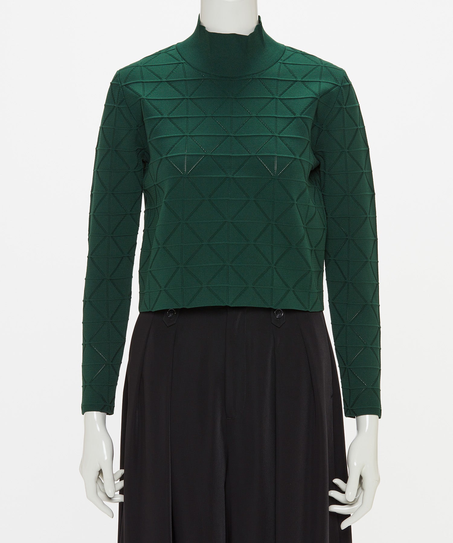 JACQUARD HIGH-NECK KNIT