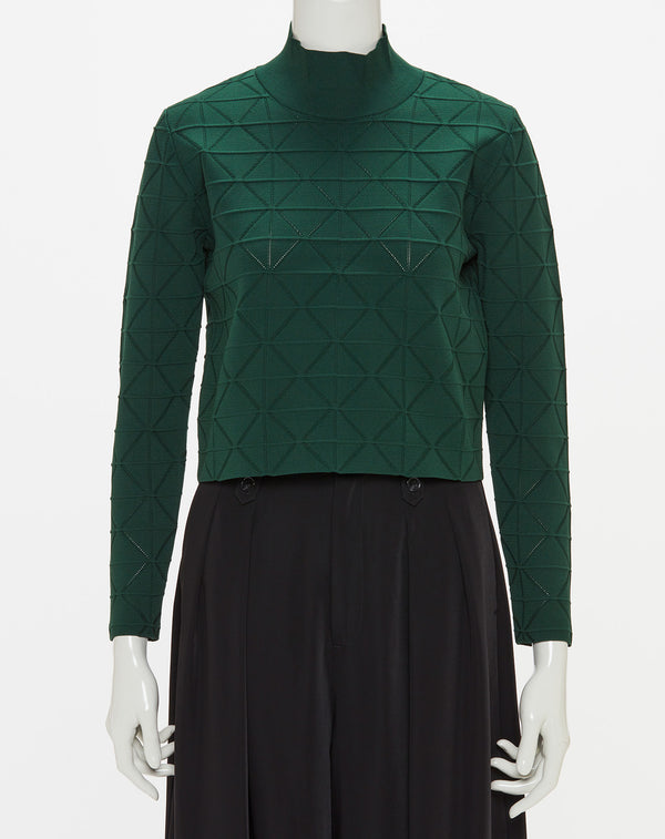 JACQUARD HIGH-NECK KNIT