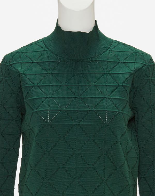 JACQUARD HIGH-NECK KNIT