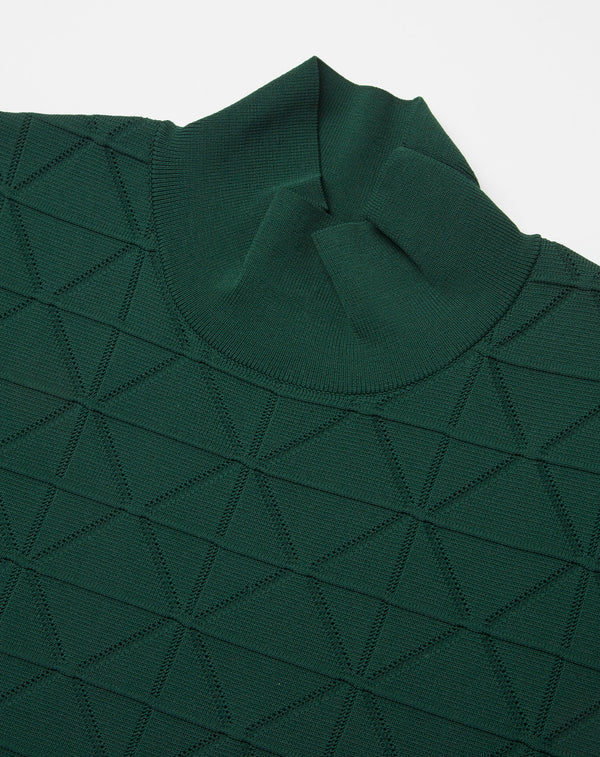 JACQUARD HIGH-NECK KNIT