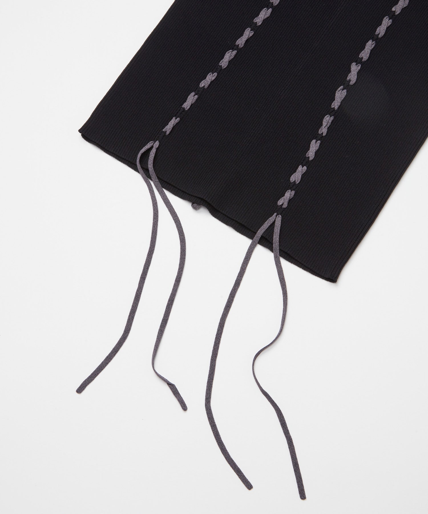 LACE-UP HIGH-NECK TOP