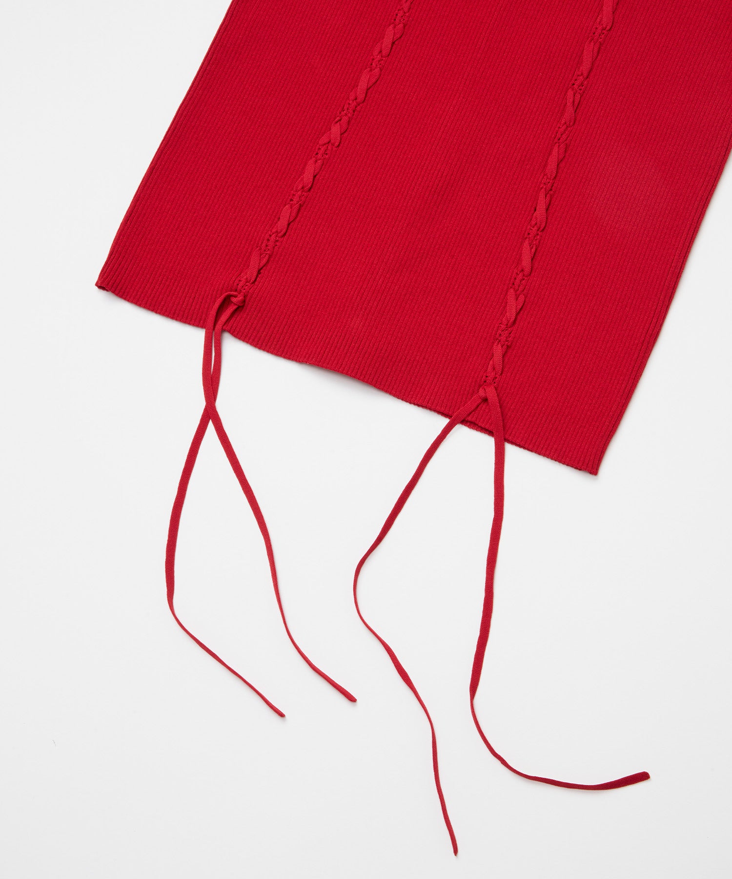 LACE-UP HIGH-NECK TOP