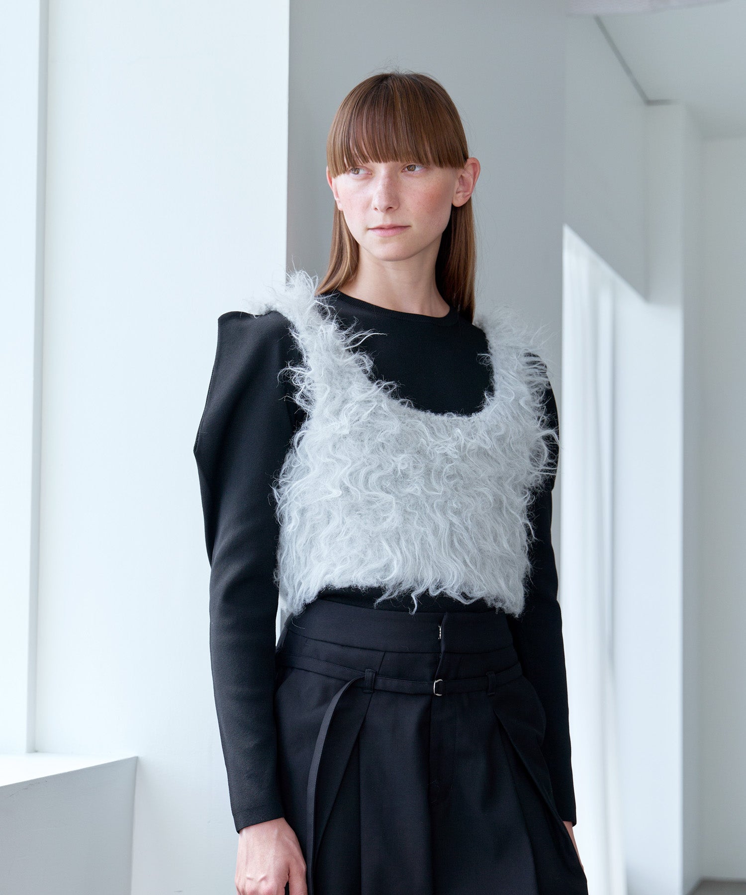 2WAY FLUFFY SHAGGY VEST